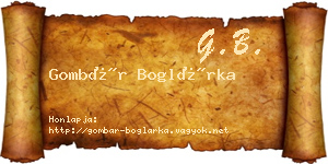 Gombár Boglárka névjegykártya