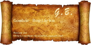 Gombár Boglárka névjegykártya